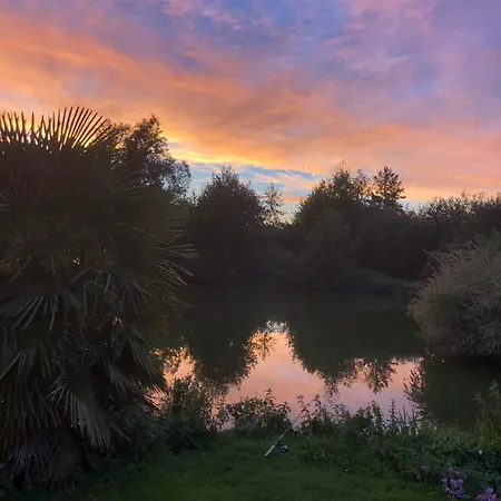De Campagne Au Bord D'un étang De Pèche